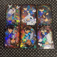 名偵探柯南閃卡二次元動漫卡6張小套裝DIY自製收藏卡, 1個, 折光霞閃