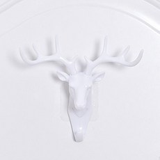 Axgo Deer Hook Decorative Easy to Install Resin Animal Shaped Wall hat White, Axgo Deer Hook Decorative, Eas