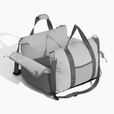 2025新款寵物汽車安全座椅 防水透氣狗狗車用旅行床 豪華貓狗窩 外出便攜寵物包, 灰色,60*55*33cm, 1個