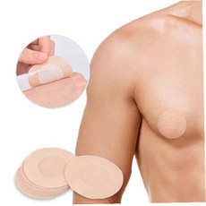 남성 여성 가슴 은폐 패치 운동 마라톤 피부 보호 일회용 투명 밴드 스티커, 1개