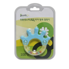 그린라이프 손가락치발기 겸 딸랑이, 2개, Mix 컬러, 딸랑이치발기