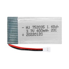 올칩 3.7V 400mAh SYMA X15T 드론배터리 소형 RC 쿼드콥터 예비용 교체 부품, (슈퍼소닉) 3.7v 400mah(MOLEX), 1개