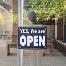 대형 PVC 블랙 화이트 양면 오픈 클로즈 팻말, 1개, 상세페이지 참조