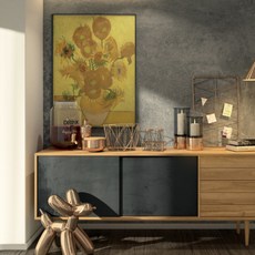 풍수 금전운 고흐 해바라기 그림 액자 거실 인테리어 명화 캔버스 액자, 화이트(White)