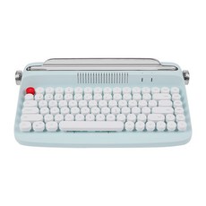 Actto安尚 藍牙無線鍵盤 B303 臺灣72H髮貨 辦公打字機 平板電腦用 時尚復古圓鍵帽, 薄荷藍