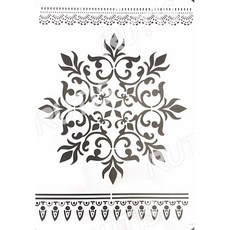 A40-0539 型染版(Stencil) - 蝶古巴特DIY簍空模板，塗鴉繪畫模版，輕鬆打造獨特藝術作品, 1個