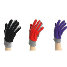 겨울 기모장갑 보온 실내 손장갑, 레드