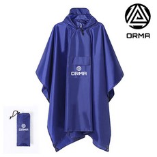 ORMA 판초 우의 등산우비 비옷 캠핑, 1개, 블루