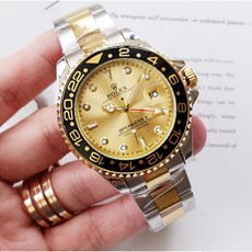 勞家2025時尚簡約男士手錶，石英機芯日曆顯示不銹鋼錶帶腕錶，休閒運動高檔手錶