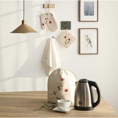 효재 무선주전자 덮개 티코지 티팟 워머, 1개, 레드