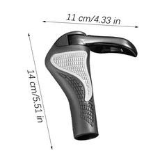 2pcs 인체 공학적 미끄럼 방지 고무 자전거 핸들 그립 내구성 MTB 커프스 충격 흡수 장치 편안한 용품, 01, 02 Black