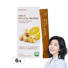 [본사직영] 여에스더 NFC 유기농 레몬생강즙 국민영양 프로젝트, 6박스, 210g