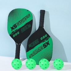 XS Sportster 匹克球拍套裝 木質球拍, 綠色, 1個