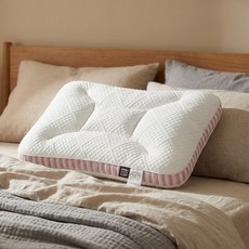 경추베개 분할지지 인체공학 메모리폼 낮은 숙면베개 목편한 기능성 워셔블 사계절 수면 배게, 1개, 핑크