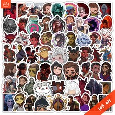 Baldur's Gate 스티커 비디오 게임 낙서 방수 스티커 세트 103 매, 2세트