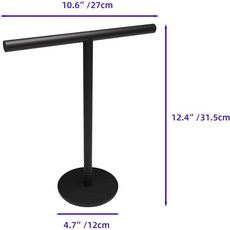 不銹鋼檯面立式毛巾架 抹布架 廚房浴室置物架 防鏽加厚多功能掛桿, 1個, 黑色圓形底座