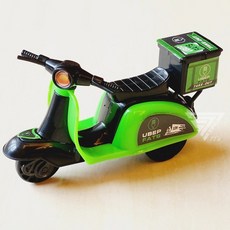 仿真迴力外送摩托車/4色可選】迴力車 仿真機車 Q版摩托車 小汽車玩具 玩具摩托車 小綿羊摩托車 小車車, 綠色, 1個