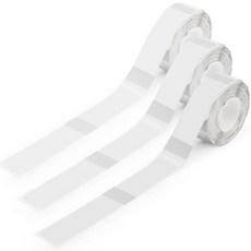 Ablemark 라벨 프린터 네임 스티커 라벨기 가정용 프린터기 미니 휴대용, 1개, 라벨지 투명 3개 12*40mm