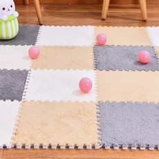 미래템즈 거실매트 러그 퍼즐매트, 그레이 2개입