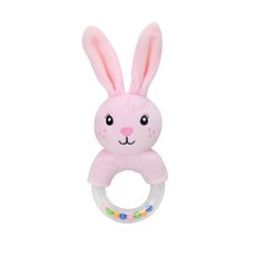 모빌 아기 감각 딸랑이 학습 장난감 봉제 동물 유모차 유아용 침대 Bebe Teether, [22] Pink rabbit 314, 1개