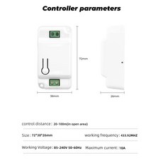 43 버튼 220V RF 스위치 110V 조명 스마트 무선 원격 제어 HZ 수신기 천장 푸시 라이트, 1개