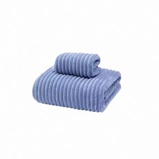 雲朵浴巾 珊瑚絨浴巾 糖果條紋浴巾 超吸水速乾 柔軟親膚 擦髮巾, 糖果深藍【毛巾35*75CM】, 1個