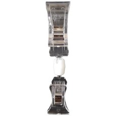 【皮歐皮POP】深溝槽POP廣告雙頭夾 雙頭設計 穩固夾持 適用於零售店、超市等展示場合, 詳見包裝, 透明, 1個