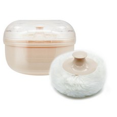 粉撲盒組 附絨毛粉撲, 粉, 1個