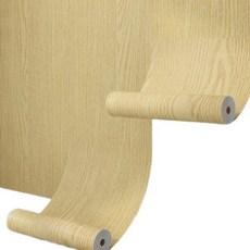 접착식 벽지 나무무늬 북유럽풍 우드패턴 방수시트 단열효과 홈데코 스티커, 연노랑 오크