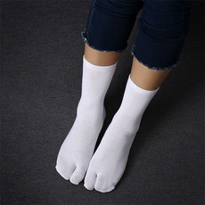 남자 여자 타비 양말 삭스 족발 신발 발가락 양말, 1개, 2-타비양말-화이트
