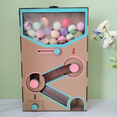 종이 캡슐 뽑기 기계 수동 조작 DIY 놀이 머신 가챠 만들기, 가챠 기계 글루건과 글루스틱 포함