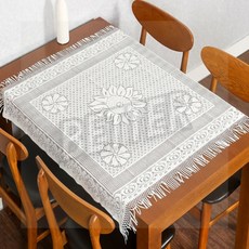 프렌치 레이스 테이블 러너 5p세트(꽃송이), 상세페이지 참조, 상세페이지 참조