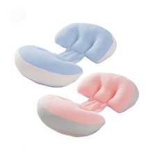 교정 준비물 초기 임산부 쿠션 자세 중기 전용 임신 수면 태아 보호 U자형 출산, 하늘색