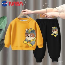 【台灣-出貨】NASA男女童汪汪队衣服套装秋季新款帅气儿童休闲秋卫衣两件套
