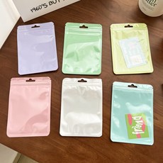 칼라 헤다 봉투 / 낱장 1장 10x15cm 포토카드 비닐 지퍼백 디피 컬러 포장, 1개