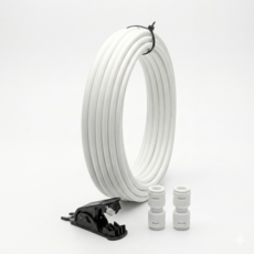 정수기 호스 10m 1/4인치 튜빙선 셀프 교체 세트 (커팅기+렌치+피팅2개 포함), 1세트