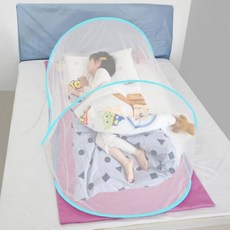 야외 접이식 전체 캠핑 커버에 대한 기숙사 캠핑카 곤충 텐트 어린이 그물 모기장 휴대용 침대 싱글 학생, 파란