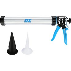 OX 프로페셔널 소시지 코킹 건 - 241 추력 비율의 고강도 코킹 건 고점도 재료용 소시지 건 - 피스톨라 데 칼라파테오, 24:1 Thrust Ratio