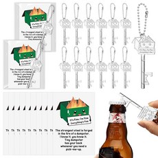 ECLATIS Vesici 성 패트릭의 날 특별한 선물 30세트 네잎 클로버 모양 병따개 키체인 행운의 카드 아일랜드 파티 손님 동료 직원 가족을 위한 행운을 빕니다 골드칼라, 24, Dumpster Fire