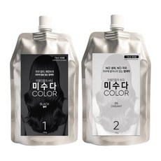 미수다 피부에 묻지않는 순하고 냄새적은 저자극 새치 안묻는 셀프염색약 미용실 소용량 150g 머리 두피 흰머리, 1개, 블랙