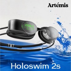 Holoswim2s AR 智能泳鏡 高清防霧防水專業泳鏡, 黑色,Holoswim2s AR泳鏡, 1個