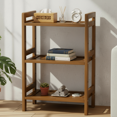 명신 키키 침대 거실 쇼파 원목 3단 협탁, 1개, 브라운