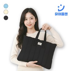 유어플랜 누빔 손잡이 갤럭시북 그램 맥북 노트북가방 12.9인치 13인치 14인치 15인치 16인치, 1개, 블랙