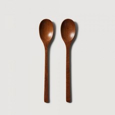 JAJU 옻칠 티스푼 2개 J70N903148100 434569, FR, 다크 브라운