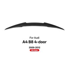 리얼 드라이 카본 파이버 리어 스포일러 아우디 A4 B8 09-12 호환, M4 스타일