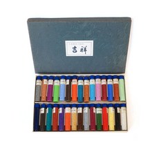 汶采 吉祥水干繪具 日本畫顏料 30色A 日本原裝進口, 詳見包裝