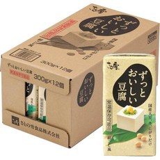 일본 사토노유키 항상 계속 맛있는 실큰 두부 300g 12개입 상온 보관 일본두부