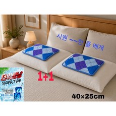 쿨롱 아이스 냉 쿨 베개 1+1, 핑크