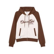 초콜릿 로고 자수 후디