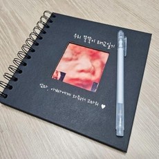 태교일기 포토 일기장 펜포함 태교일기 사진 앨범 아기 초 20매, 본상품